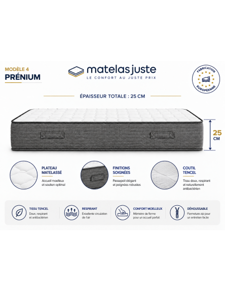 Matelas Équilibre King Size — Ressorts Ensachés | MatelasJuste