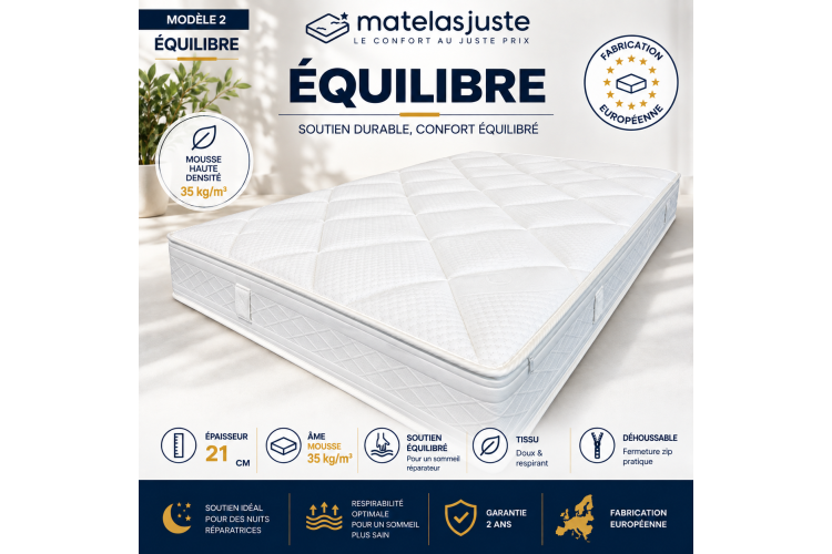 Matelas Premium 1 Personne — Mémoire de Forme | MatelasJuste 2