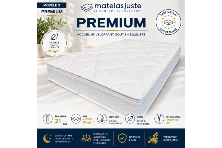 Matelas Mémoire King Size — Mémoire de Forme | MatelasJuste 2