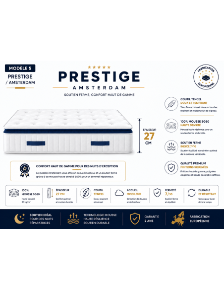 Matelas Prestige King Size — Ressorts et Surmatelas | MatelasJuste